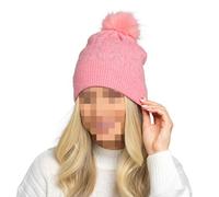 A2Z Donna Cappello Cavo Maglia Berretto Brillantini Pom Elastico Inverno Caldo