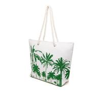 A2Z Grande borsa da spiaggia da donna con manici in corda chiusura a zip borsa estiva a spalla shopper vacanza borsa da viaggio stampa palma tropicale ananas conchiglia leggera taglia unica, Palma