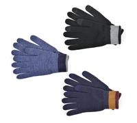 A2Z Guanti Uomo Termico Caldo Inverno Touch Screen Morbido a Righe Polsino