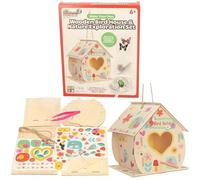 A2Z Kit fai da te per creare la tua casetta per uccelli in legno per 4 bambini, per dipingere e decorare casette per uccelli, con strumenti di esplorazione della natura, regalo per attività da