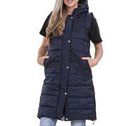 A2Z Le Signore Giù Gilet Oversized Incappucciato Trapuntato - Gilet 800 Navy_20-22