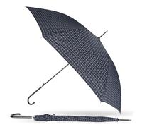 A2Z Ombrello da uomo e da donna, con meccanismo di apertura automatica, motivo a quadri blu navy, baldacchino da 106,7 cm, design antivento a 8 costine, manico avvolto in poliuretano, manico in