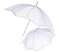 A2Z Ombrello di Nozze 117cm Apertura Automatica Cupola Calotta Doppio Fiore Tubo