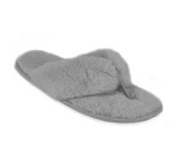 A2Z - Pantofole infradito da donna a righe con memory foam, morbide e calde, comode per interni con suola antiscivolo, Grigio, 38/39 EU