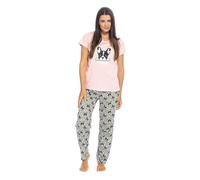A2Z Pigiama da donna a maniche corte in 100% cotone, con stampe floreali e animali carini, top in morbido jersey con pantaloni AOP Frenchie, panda, bradipo, zebra, cuori e sogni, taglie 40-54