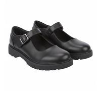 A2Z Ragazze Nero Grosso Barrette Scuola Scarpe Similpelle Plateau Suola