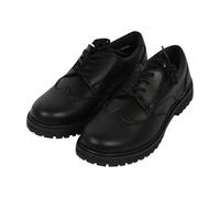 A2Z Scarpe Brogue per ragazze e ragazze, per scuola, università, ufficio, stringate, in pelle PU, scarpe eleganti uniformi con suola antiscivolo, scarpe formali da donna, taglie dalla 36 alla 40, Nero