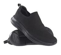 A2Z Scarpe da ginnastica da uomo, leggere, traspiranti, in rete, con soletta in memory foam, comode, casual, flessibili, antiscivolo, per sport, palestra, colore nero, taglie da 38 a 44, Nero , 39 1/3