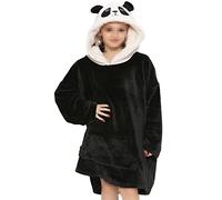 A2Z Unisex Uomo Donna Oversize Canguro Tasca Cappuccio Coperta Animale - Snuggle 950 Panda Adult One Size