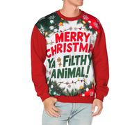 A2Z Uomini Donne Buon Natale Ya Filthy Animal Maglione Xmas Felpe
