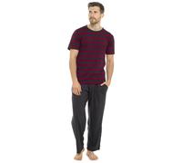 A2Z Uomo Cotone Jersey a Righe Pigiama Manica Corta Tee Abbigliamento Comodo