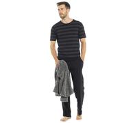A2Z Uomo Cotone Jersey a Righe Pigiama Manica Corta Tee Abbigliamento Comodo