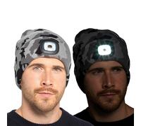 A2Z Uomo LED Cappello Camouflage Maglia Berretto Coperchi USB Ricaricabile Torch