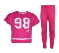 A2Z4Kids Top Bambina 98 Stampa Elegante Corto & Moda Set Leggings Age5-1