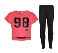 A2Z4Kids Top Bambina 98 Stampa Elegante Corto & Moda Set Leggings Age5-1