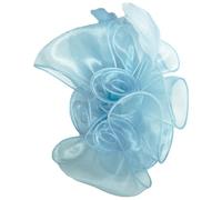 A2ZUKFASHION Fascinator - Fascia per capelli da donna, in rete, con piume e fiori, per matrimonio, Royal Ascot Race UK, Azzurro, Taglia unica