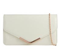 A2ZUKFASHION Pochette da donna in vernice per matrimonio, da sposa, borsa da sera, da donna, per feste e balli, crema