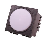 A2ZWORLD 1 Pezzo Lampada di Emergenza LED 220V 0,5W 80LM, Occupa 2 Posti, Colore Nero, Compatibile Con Bticino Living International, Autonomia 3 Ore, Anti Black Out, Interruttore On/Off