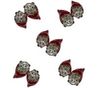 A2ZWORLD 10 Lampade Led T10 Con 1 Led F5 Flux + 4 Led F3 Colore Rosso Red 12V 0,2W