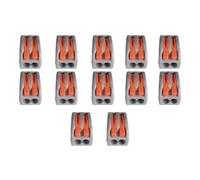 A2ZWORLD 10 Morsetti A Molla Con Connettori Terminali, Conduttore Per Cavi Fili Elettrici Riutilizabile, Elevata Sicurezza (2 Porte)