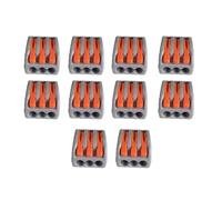 A2ZWORLD 10 Morsetti A Molla Con Connettori Terminali, Conduttore Per Cavi Fili Elettrici Riutilizabile, Elevata Sicurezza (3 Porte)