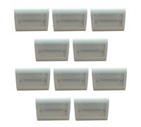 A2ZWORLD 10 Pezzi Lampade di Emergenza LED 2W 168LM 220V, Per Scatola 503 da Incasso, Autonomia 3 Ore, Anti Black Out, Placca Bianca, Bianco Freddo 6500K, Batteria Li-ion 3,7V 800mAh, 115X80X28mm