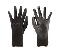 A2ZWORLD 12 Paia (Taglia S Numero 7, Nero) Guanti Da Lavoro, Guanti Leggeri, Conforme Alla Normativa CE Per Sicurezza Di Lavoro