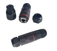 A2ZWORLD 2 Connettore Rete RJ45 IP68 Forma I Manicotto di Collegamento Cavo Sotterraneo Area Esterna 2 Posti, 105x30mm