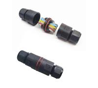 2 Manicotto di Collegamento IP68, Scatola di Giunzione Impermeabile, Morsetti Collegamento Veloce Senza Viti, Da 0,5 a 2.5 mm² Fino a 450V 16A (Forma I 3P)