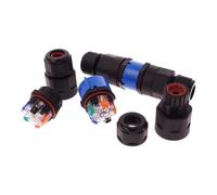 2 Manicotto di Collegamento IP68, Scatola di Giunzione Impermeabile, Morsetti Collegamento Veloce Senza Viti, Da 0,5 a 2.5 mm² Fino a 450V 16A (Forma I 5P Separabile)