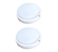 A2ZWORLD 2 PCS Plafoniera LED 18W 1820LM, IP54 Rotonda Bulkhead, Bianco Caldo 3000K, Lampada da Parete e Soffitto, Rotondo Ø210mm Ultra Slim 48mm, Per Condominio Garage Esterno
