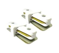 A2ZWORLD 2 Pezzi Connettore Giunto Lineare Forma I, Per Binario Monofase, Colore Bianco