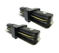 A2ZWORLD 2 Pezzi Connettore Giunto Lineare Forma I, Per Binario Monofase, Colore Nero