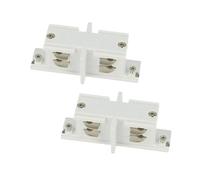 A2ZWORLD 2 Pezzi Connettore Giunto Lineare Forma I Semplice, Colore Bianco, Per Sistema Binario Trifase