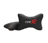 A2ZWORLD 2 Pezzi Cuscini Poggiatesta Da Auto,Cuscini da viaggio, Per Poggiatesta e Collo, Cuscino Sedia Gaming (Nero TYPE R)