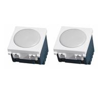 A2ZWORLD 2 Pezzi Lampada LED Segnapasso 220V, Compatibile Con Vimar Arkè, Colore Bianco, Luce 6000K, Da Incasso Occupa 2 Posti, Interruttore ON OFF