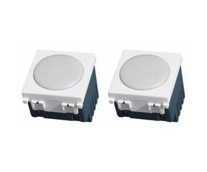 A2ZWORLD 2 Pezzi Lampada LED Segnapasso 220V, Compatibile Con Vimar Arkè, Colore Bianco, Luce 6000K, Da Incasso Occupa 2 Posti, Interruttore ON OFF