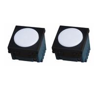 A2ZWORLD 2 Pezzi Lampada LED Segnapasso 220V, Compatibile Con Vimar Arkè, Colore Nero, Luce 4000K, Da Incasso Occupa 2 Posti, Interruttore ON OFF