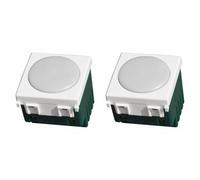 A2ZWORLD 2 Pezzi Lampada LED Segnapasso 220V, Compatibile Con Vimar Plana, Luce 6000K, Da Incasso Occupa 2 Posti, Interruttore ON OFF, Colore Bianco