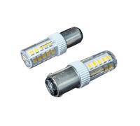 A2ZWORLD 2 Pezzi Lampadina LED BA15D G18 12V 24V DC, 4W 400LM, Bianco Freddo 6000K, 33 SMD 2835, Luce 360°, Ø15x53mm, per Camper Barca Impianti Fotovoltaici e Segnalazione