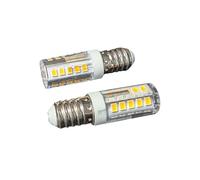 A2ZWORLD 2 Pezzi Lampadina LED E14 12V 24V DC, 4W 400LM, Bianco Caldo 3000K, 33 SMD 2835, Luce 360°, Mini Tubolare Ø15mm, per Luce Cimiteriale, Fotovoltaico, Barche e Camion