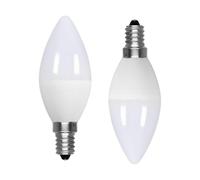 A2ZWORLD 2 Pezzi Lampadina LED E14 C37 9W 860LM 220V, Bianco Caldo 3000K, E14 Forma Oliva Goccia, Angolo 180°, D37X106mm