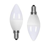 A2ZWORLD 2 Pezzi Lampadina LED E14 C37 9W 860LM 220V, Bianco Freddo 6500K, E14 Forma Oliva Goccia, Angolo 180°, D37X106mm