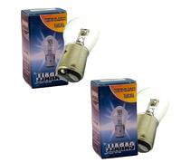 A2ZWORLD 2 Pezzi Lampadine Alogene B35 12V 35/35W BA20D, Per Scooter e Motorino