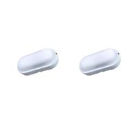 A2ZWORLD 2 Pezzi Plafoniera LED 18W 1820LM, IP54 Ovale Bulkhead, Bianco Freddo 6500K, Lampada da Parete e Soffitto, 230X104X47mm, Per Condominio Garage Esterno