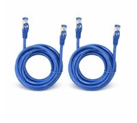A2ZWORLD 2 Pezzo Cavo Ethernet Cat 7 1,8 Metri, RJ45 8P8C Patch Cord di Rete LAN Blu