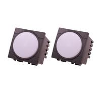 A2ZWORLD 2 Pezzo Lampada di Emergenza LED 220V 0,5W 80LM, Occupa 2 Posti, Colore Nero, Compatibile Con Bticino Living International, Autonomia 3 Ore, Anti Black Out, Interruttore On/Off