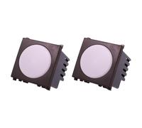 A2ZWORLD 2 Pezzo Lampada di Emergenza LED 220V 0,5W 80LM, Occupa 2 Posti, Colore Nero, Compatibile Con Vimar Arkè, Autonomia 3 Ore, Anti Black Out, Interruttore On/Off
