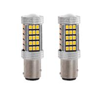 A2ZWORLD 2Pcs Lampadine LED 1157 BAZ15D P21/5W 12V 24V Canbus, 1W/2.5W Doppio Filamento Attacchi Assimetrici Sfalsati, 21 SMD 5730 300lm, 42mm (Luce Giallo Ambra)