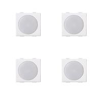 A2ZWORLD 4 Pezzi Lampada LED Segnapasso 220V, Compatibile Con Bticino Matix, Luce 6000K, Da Incasso Occupa 2 Posti, Interruttore ON OFF, Colore Bianco
